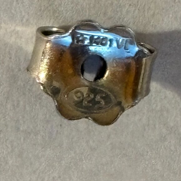 6 mm Cubic Zirconia Diamond earrings set in Sterling Silver - Picture 12 of 15